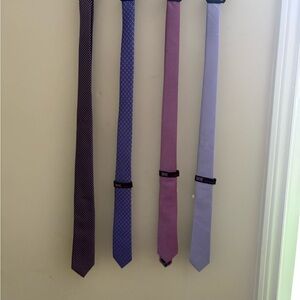 SLOANE %100 silk  Men's Tie Collection in Purple and Pink X4